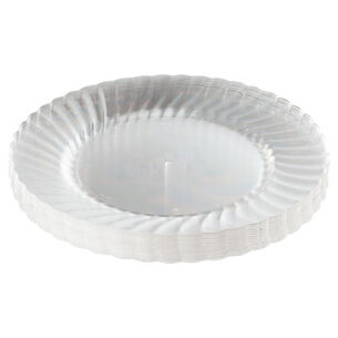 CUTLERY | WNA 9 in. Diameter Classicware Plastic Plates - Clear (12/Pack, 15 Packs/Carton)