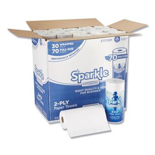 PRODUCTS | Georgia Pacific Professional 11 in. x 8.8 in. 2-Ply Sparkle Premium Perforated Paper Kitchen Towel Roll - White (30 Rolls/Carton)