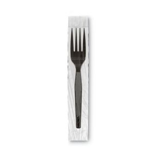 CUTLERY | Dixie Grab’N Go Wrapped Cutlery Forks - Black (90/Pack)