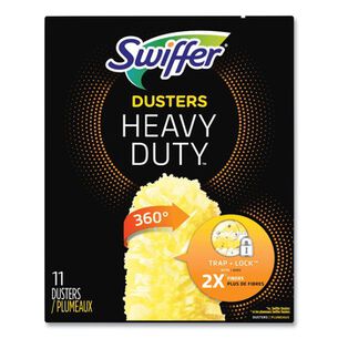 DUSTERS | Swiffer Heavy Duty Dust Lock Fiber 2 in. x 6 in. Dusters - Yellow (33/Carton)