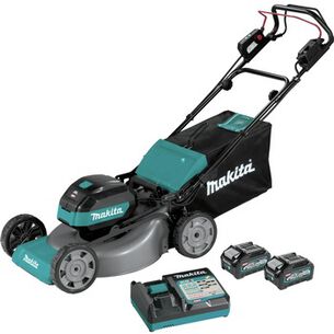 FREE GIFT WITH PURCHASE | Makita 40V MAX XGT Brushless Lithium-Ion 21 in. Cordless Self-Propelled Commercial Lawn Mower Kit with 2 Batteries (4 Ah)