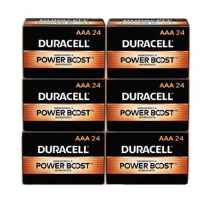 OFFICE ELECTRONICS AND BATTERIES | Duracell Power Boost CopperTop Alkaline AAA Batteries (144/Carton)