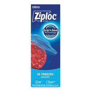 PRODUCTS | Ziploc 1 Gallon 2.7 mil. 9.6 in. x 12.1 in. Zipper Freezer Bags - Clear (28 Bags/Box, 9 Boxes/Carton)