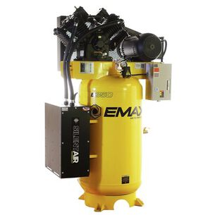 RSA 511563 | EMAX 10 HP 80 Gallon 2-Stage Single-Phase 38 CFM @100 PSI Industrial V4 Splash Lubricated Pump Electric SILENT Air Compressor