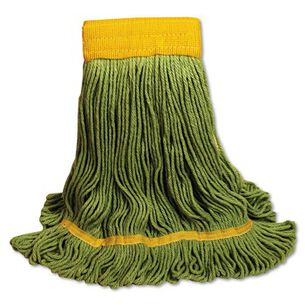 CLEANING TOOLS | Boardwalk BWK1200LEA EcoMop Looped-End Mop Head with Recycled Fibers - Large Size, Green