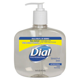 PRODUCTS | Dial Professional Antimicrobial Soap For Sensitive Skin, 16oz Pump Bottle, 12/carton