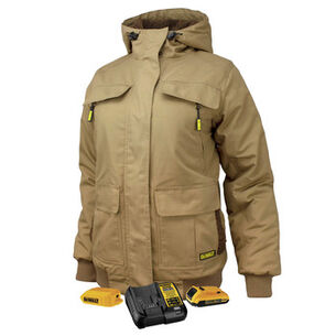 PRODUCTS | Dewalt 20V Lithium-Ion Cordless Women's Heavy Duty Ripstop Heated Jacket (2 Ah) - X-Large, Dune