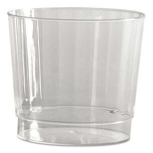 PRODUCTS | WNA 9 oz. Rocks Fluted Squat Classic Crystal Plastic Tumblers - Clear (20/Pack, 12 Packs/Carton)