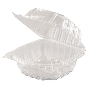 FACILITY MAINTENANCE SUPPLIES | Dart 5.8 in. x 6 in. x 3 in. ClearSeal Hinged-Lid Plastic Containers - Clear (500/Carton)