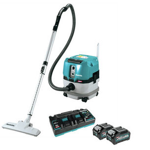 VACUUMS | Makita 40V max XGT Brushless Lithium-Ion 2.1 Gallon Cordless Wet/Dry Dust Extractor Vacuum Kit with 2 Batteries (4 Ah)