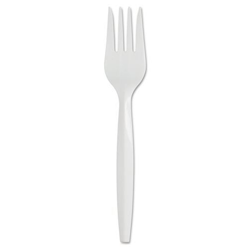 Mothers Day Sale! Save an Extra 10% off your order | Dixie SSF21P SmartStock Series-B 5.8 in. Mediumweight Plastic Cutlery Forks Refill - White (40/Pack, 24 Packs/Carton) image number 0