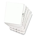  | Avery 01057 11 in.x 8.5 in. 10-Tab Avery Style 57 Preprinted Legal Exhibit Side Tab Index Dividers - White (25/Pack) image number 1