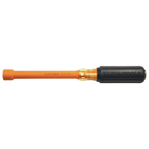 Nut Drivers | Klein Tools 646-9/16-INS 6 in. Hollow Shaft 9/16 in. Insulated Nut Driver image number 0
