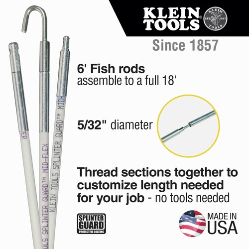 Klein Tools 56418 3-Piece Hi-Flex 18 ft. Glow Rods Set