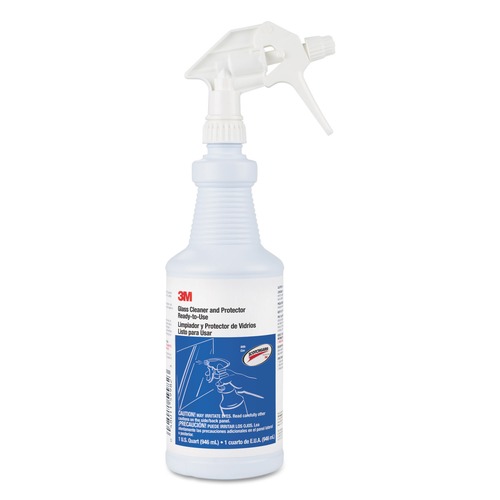 Mothers Day Sale! Save an Extra 10% off your order | 3M 85788 32 oz. Spray Bottle Ready-to-Use Glass Cleaner with Scotchgard Apple (12/Carton) image number 0