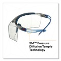 Safety Glasses | 3M 7100203198 SecureFit 3700 OTG Series Protective Eyewear - Blue Plastic Frame Clear Polycarbonate Lens image number 3