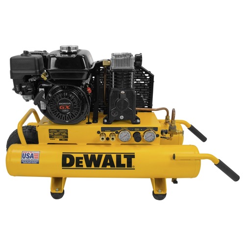 Air Compressors | Dewalt DXCM081 5.5 HP 8 Gallon 175 Max PSI 13.2 SCFM @ 40 PSI Oil-Lube Honda GX160 Gas-Powered Portable Wheelbarrow Air Compressor image number 0