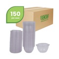 Mothers Day Sale! Save an Extra 10% off your order | Eco-Products EP-SB18 5.5 in. x 2.3 in. 18 oz. Renewable and Compostable Plastic Containers - Clear (150/Carton) image number 6