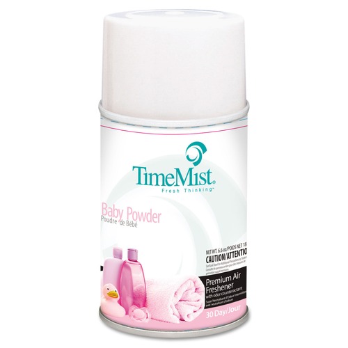 Mothers Day Sale! Save an Extra 10% off your order | TimeMist 1042686 Premium 5.3 oz. Aerosol Spray Metered Air Freshener Refills - Baby Powder image number 0