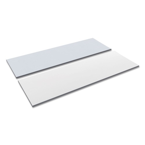  | Alera ALETT7224WG 71.5 in. W x 23.63 in. D Rectangular Reversible Laminate Table Top - White/Gray image number 0