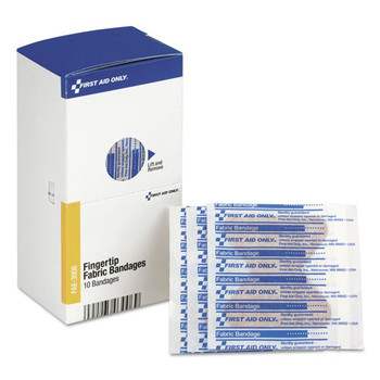First Aid Only SmartCompliance 1.88 in. x 2 in. Fingertip Bandages (10/Box)