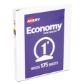  | Avery 05711 Economy 1 in. Capacity 11 in. x 8.5 in. View Binder with 3 Round Rings - White image number 0