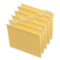  | Universal UNV14119EE 1/5-Cut Tab Deluxe Bright Color Tab Hanging File Folders - Letter Size, Yellow (25/Box) image number 1