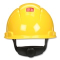 Hard Hats | 3M 7100239986 SecureFit H-Series 4-Point Pressure Diffusion Ratchet Suspension H-700 Vented Cap with UV Indicator Hard Hats - Yellow image number 1