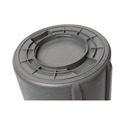 Trash & Waste Bins | Rubbermaid Commercial FG261000GRAY 10 gal. Vented Round Plastic Brute Container - Gray image number 2
