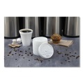 Food Trays, Containers, and Lids | Dart 16UL Sip-Thru Lid Plastic Lids for 16 oz. Hot/Cold Foam Cups - White (1000/Carton) image number 5