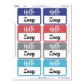  | Avery 08722 3.37 in. x 2.33 in. Flexible "Hello" Adhesive Name Badge Labels - Assorted (120/PK) image number 2