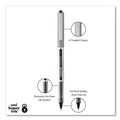  | uni-ball 60126 VISION Fine 0.7 mm Black Ink Roller Ball Pen Stick - Silver/Black/Clear Barrel (1 Dozen) image number 5