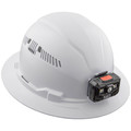 Hard Hats | Klein Tools 60407RL Vented Full Brim Hard Hat with Rechargeable Headlamp - White image number 2