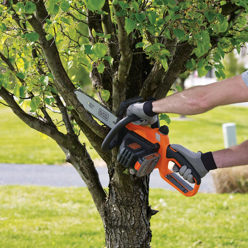 Refurbished Black & Decker LCS1020 10 in. 20-Volt Max Lithium-Ion Cordless Chainsaw