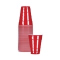 Cutlery | Hefty PAC C20950 Easy Grip Disposable Plastic 9 oz. Party Cups - Red (50/Pack, 12 Packs/Carton) image number 1