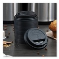 Cups and Lids | SOLO TLB316-0004 Traveler Cappuccino Style Dome Lid Fits 10 oz. to 24 oz. Cups - Black (1000/Carton) image number 8