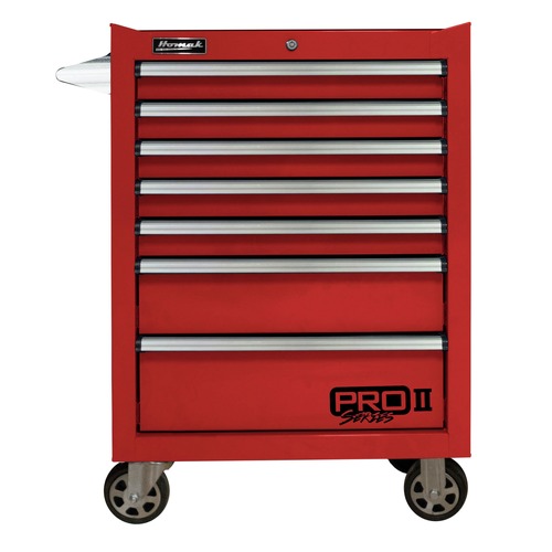 Tool Chests | Homak RD04027702 Pro 2 27 in. 7-Drawer Roller Cabinet - Red image number 0