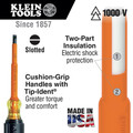 Screwdrivers | Klein Tools 601-4-INS 3/16 in. Cabinet Tip 4 in. Shank Insulated Screwdriver image number 1