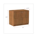  | Alera ALEVA513622WA Valencia Series 34 in. x 22-3/4 in. x 29-1/2 in. Two-Drawer Lateral File - Modern Walnut image number 5