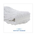 Mops | Boardwalk BWK2032RCT No. 32 Rayon Cut-End Wet Mop Head - White (12/Carton) image number 7
