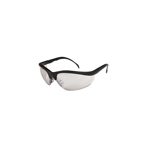 Eye Protection | MCR Safety KD119 Klondike Safety Glasses - Matte Black Frame Clear Mirror Lens (12/Box) image number 0