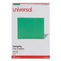  | Universal UNV14117EE 1/5-Cut Tab Deluxe Bright Color Hanging File Folders - Letter Size, Bright Green (25/Box) image number 2