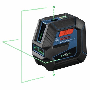 Factory Reconditioned Bosch GCL100-40G-RT Green-Beam Self-Leveling Cross-Line Laser with Plumb Points