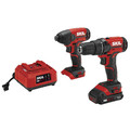 Combo Kits | Skil CB739001 20V PWRCORE20 Brushless Lithium-Ion 1/2 in. Cordless Drill Driver and 1/4 in. Hex Impact Driver Combo Kit (2 Ah) image number 1