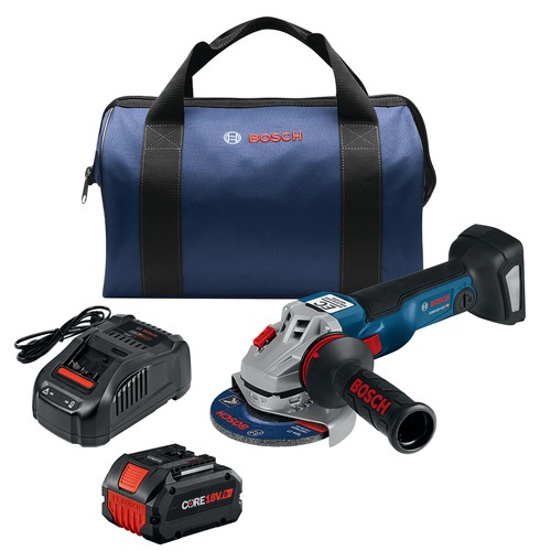 Angle Grinders | Factory Reconditioned Bosch GWS18V-10B14-RT 18V Brushless 4-1/2 in. - 5 in. Cordless Angle Grinder Kit with (1) CORE18V 8 Ah High Power Battery image number 0