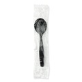 Mothers Day Sale! Save an Extra 10% off your order | Dixie SH53C7 Individually Wrapped Heavyweight Polystyrene Soup Spoons - Black (1000/Carton) image number 1
