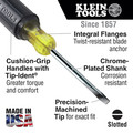Screwdrivers | Klein Tools 605-10 1/4 in. Cabinet Tip 10 in. Shank Screwdriver image number 1