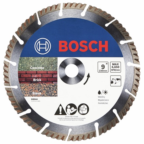 Circular Saw Blades | Bosch DB944 9 in. Turbo Segmented Rim Diamond Blade image number 0