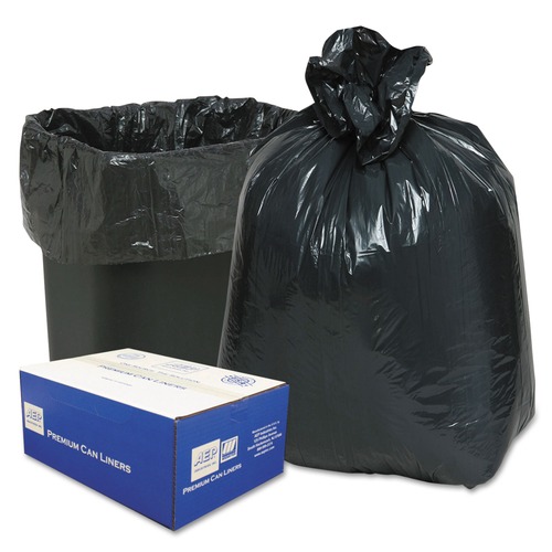 Percentage Off | Classic 1506906 24 in. x 33 in. 16 Gallon 0.6 mil Linear Low-Density Can Liners - Black (500/Carton) image number 0