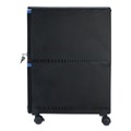  | Storex 61314U01C 14.75 in. x 18.25 in. x 26 in. 2-Legal/Letter File Drawer Mobile Filing Cabinet - Black/Blue image number 2